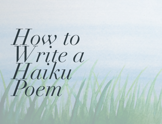 Image showing how to write a haiku poem concept