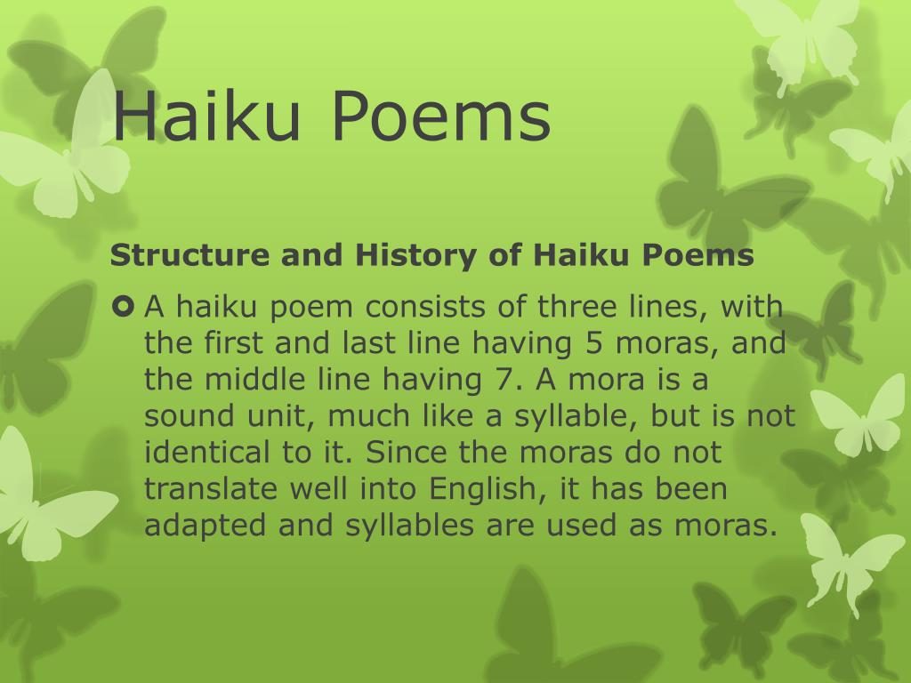 Image Represents the structure and history of haiku concept