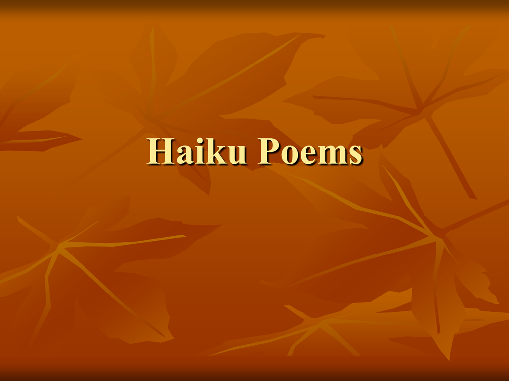 Image showing the text haiku in leaf background