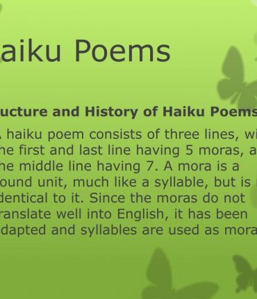 Image Represents the structure and history of haiku concept